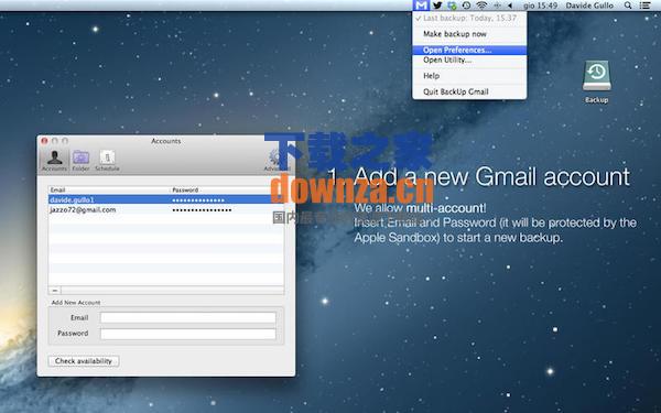 BackUp Gmail for mac